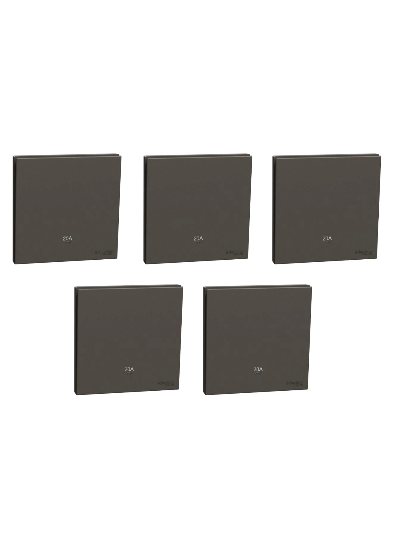 Schneider Electric AvatarOn 20A 1-Gang Double Pole Switch - 5 pcs