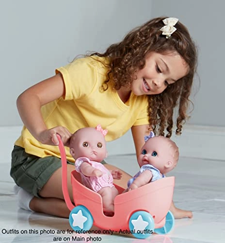 JC Toys Lil Cutesies - 8.5" Twin Stroller Set Ages 2+