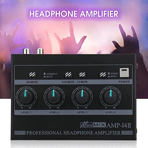 Headset Amplifier - 4 Channels Portable UK Plug