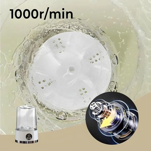 Mini Washing Machine for Underwear - 3000mAh Rechargeable Dual Modes