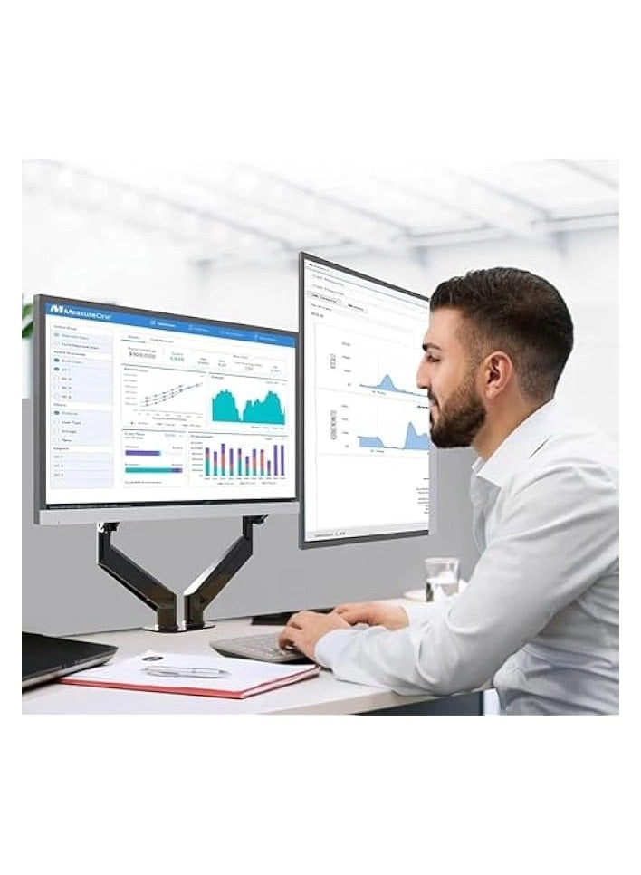 Dual LCD Monitor Desk Mount Stand - 2 27in