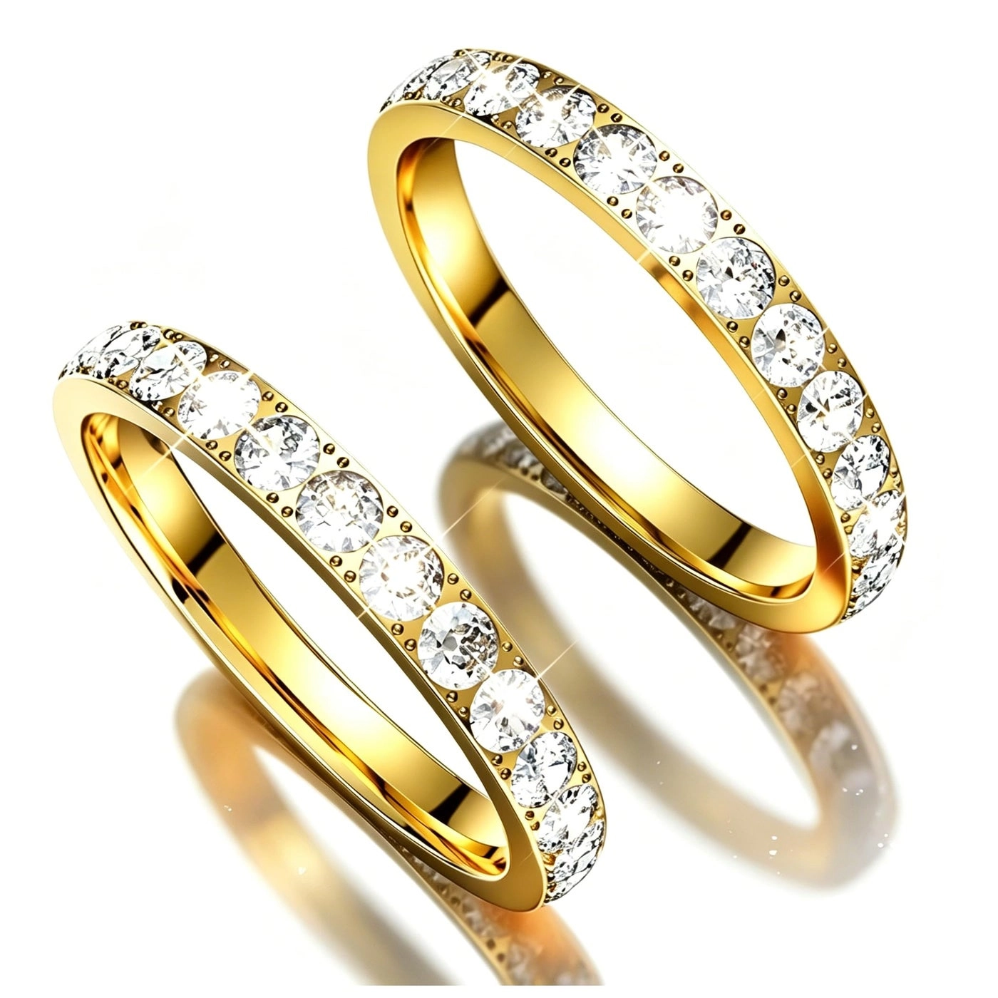 Cubic Zirconia 14K Gold Plated Ring