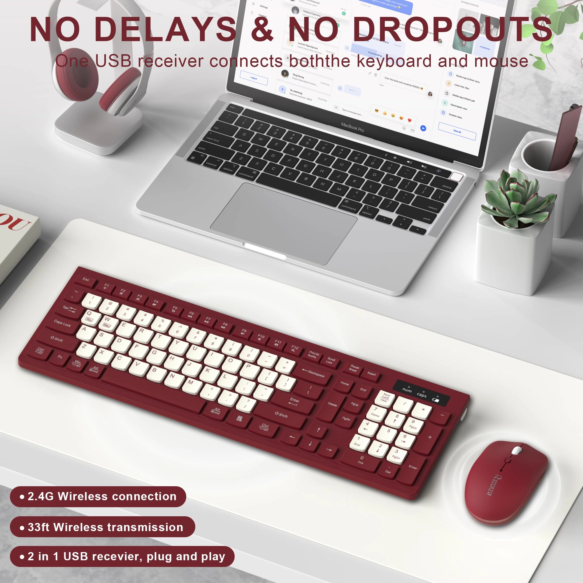 Ergonomic Wireless Keyboard - Wired