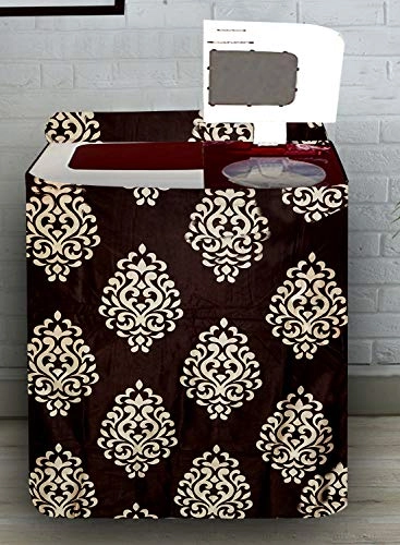 Top Load Semi Automatic Washing Machine Cover - 6 Kg 6.5 kg 7 kg 7.5 kg + Designer Laundry Bag