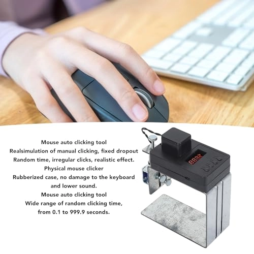Auto Keyboard Clicker - Adjustable Height Rubberized Cover
