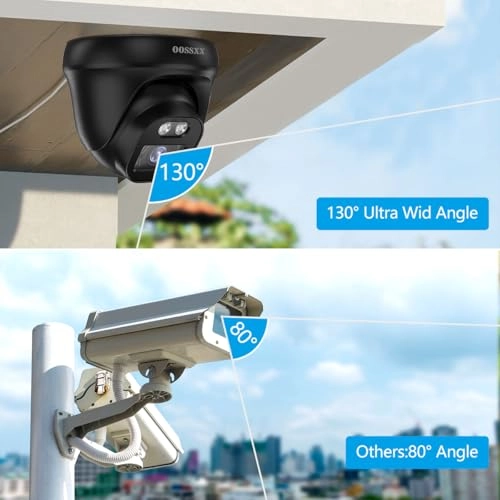 PoE Dome Outdoor Home Security Camera System 4K