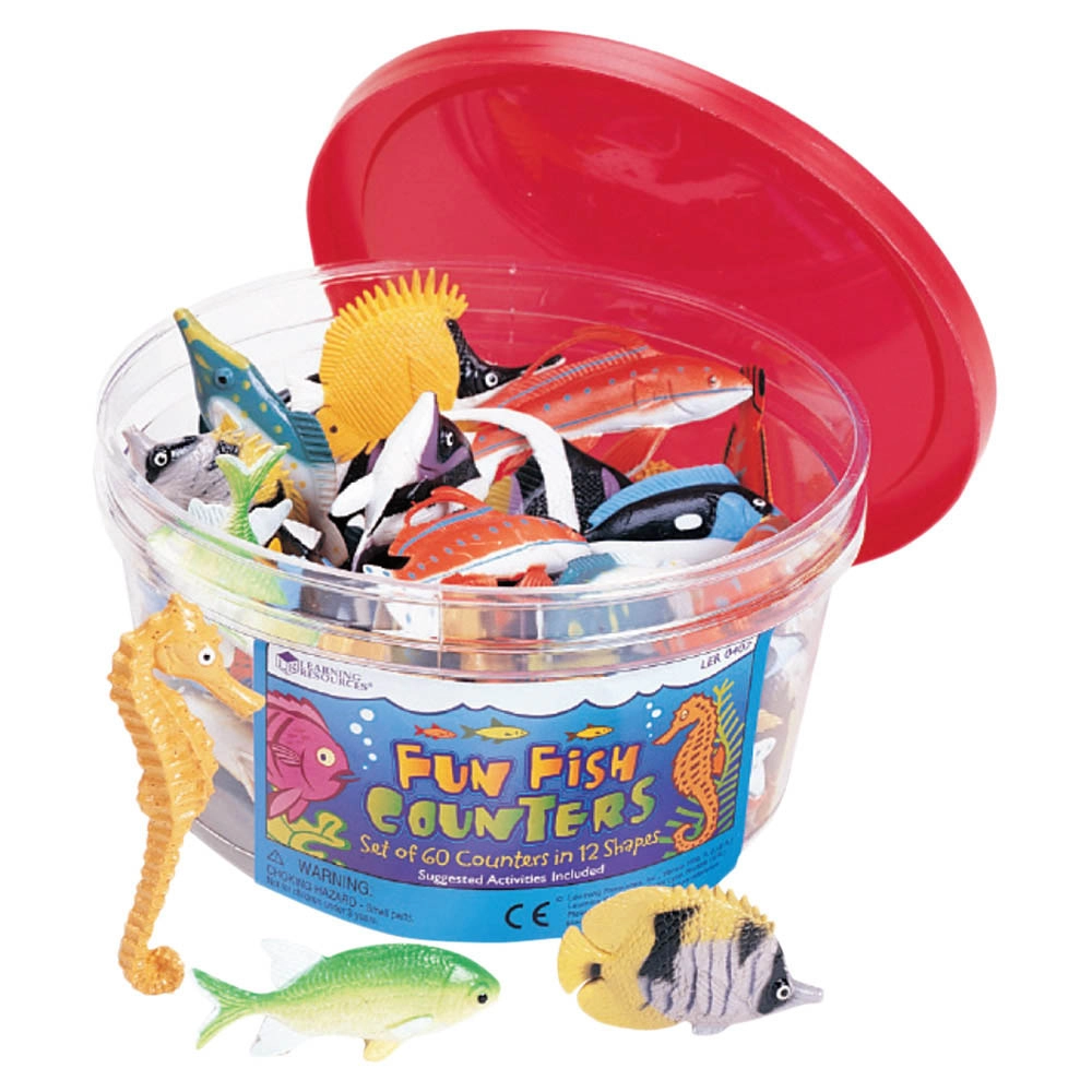 Learning Resources Fun Fish Counters - Suitable for 3 years & above 60 pieces