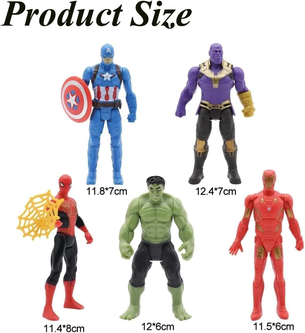 Heros Figures Set - Superhero - 5 pcs