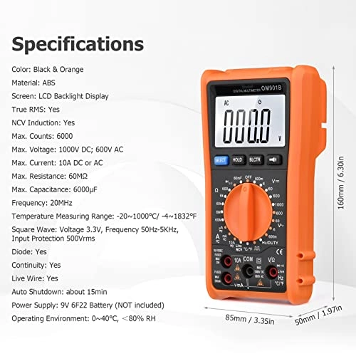 HT127B - 3.1-inch LCD 6000 Counts True RMS