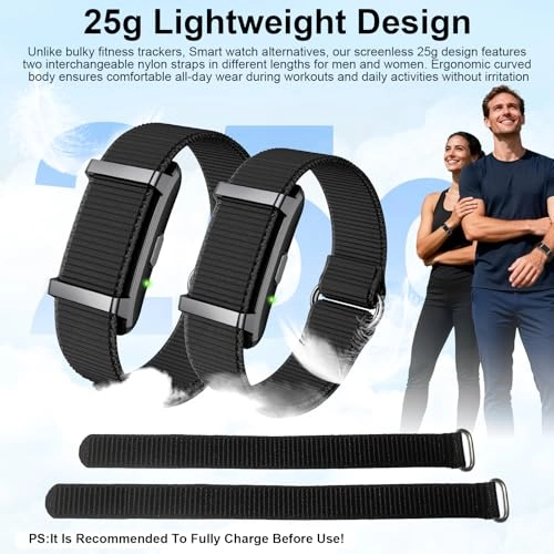 Smart Bracelet - 24/7 Heart Rate 170+ Sports Modes 2 Bands