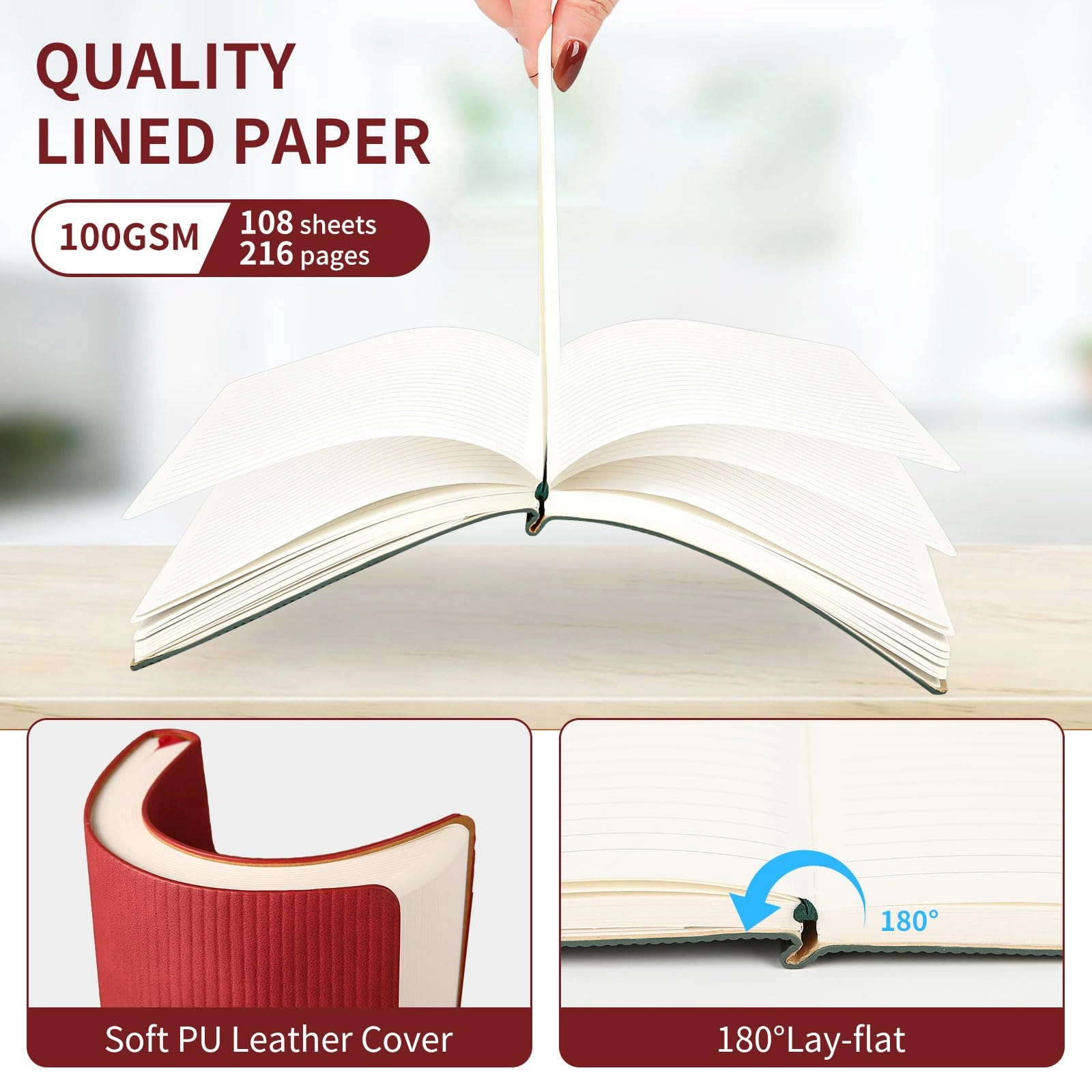 A5 Lined Notebook A5 - Lined 216 Pages
