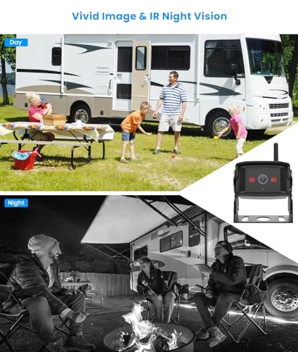 Dual Camera Car Reversing Camera System - Night Vision Wireless 1080p