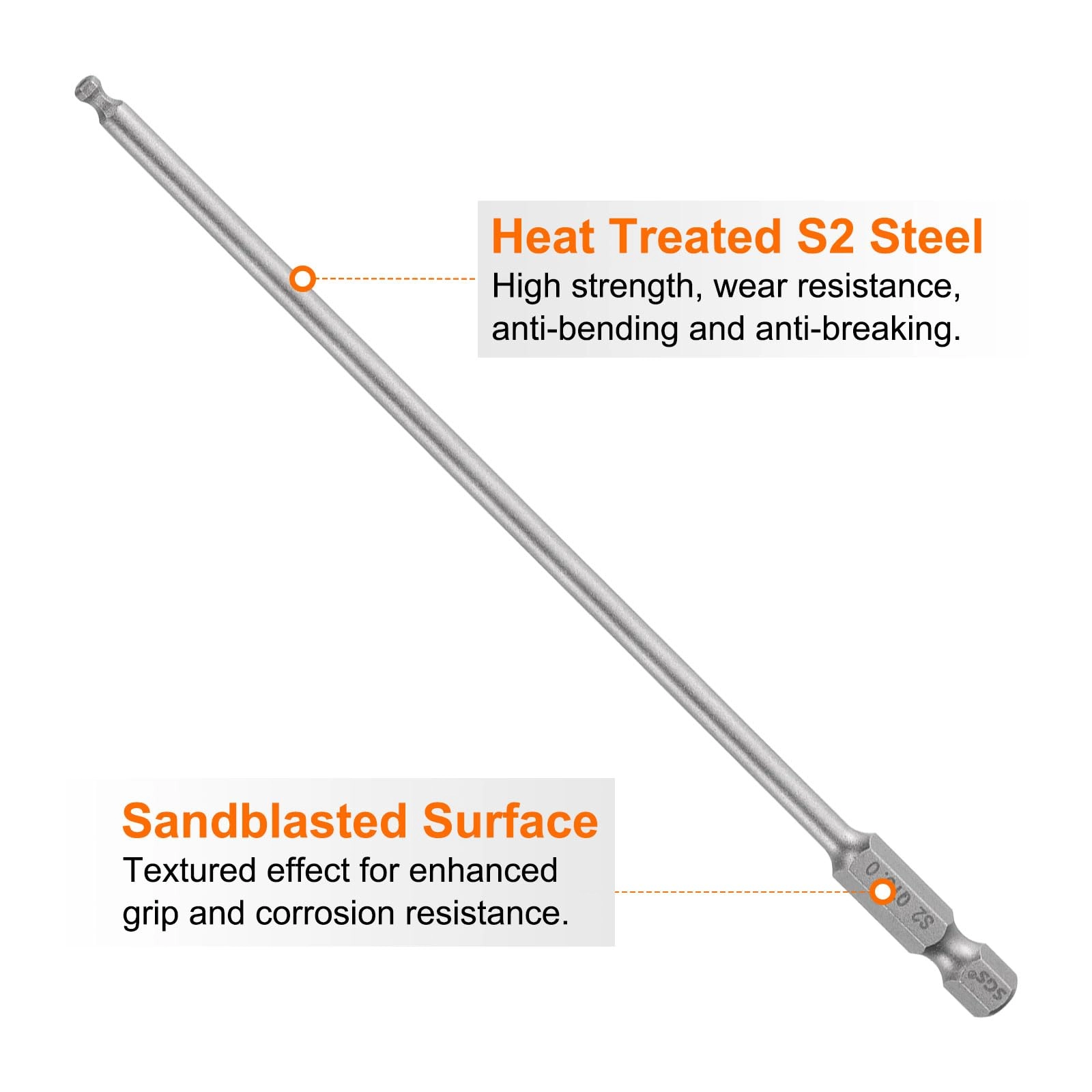 Ball End Hex Screwdriver Bit - 4 150mm