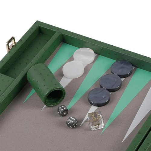 Backgammon Set - 20 inch 44mm Checkers Vegan Leather