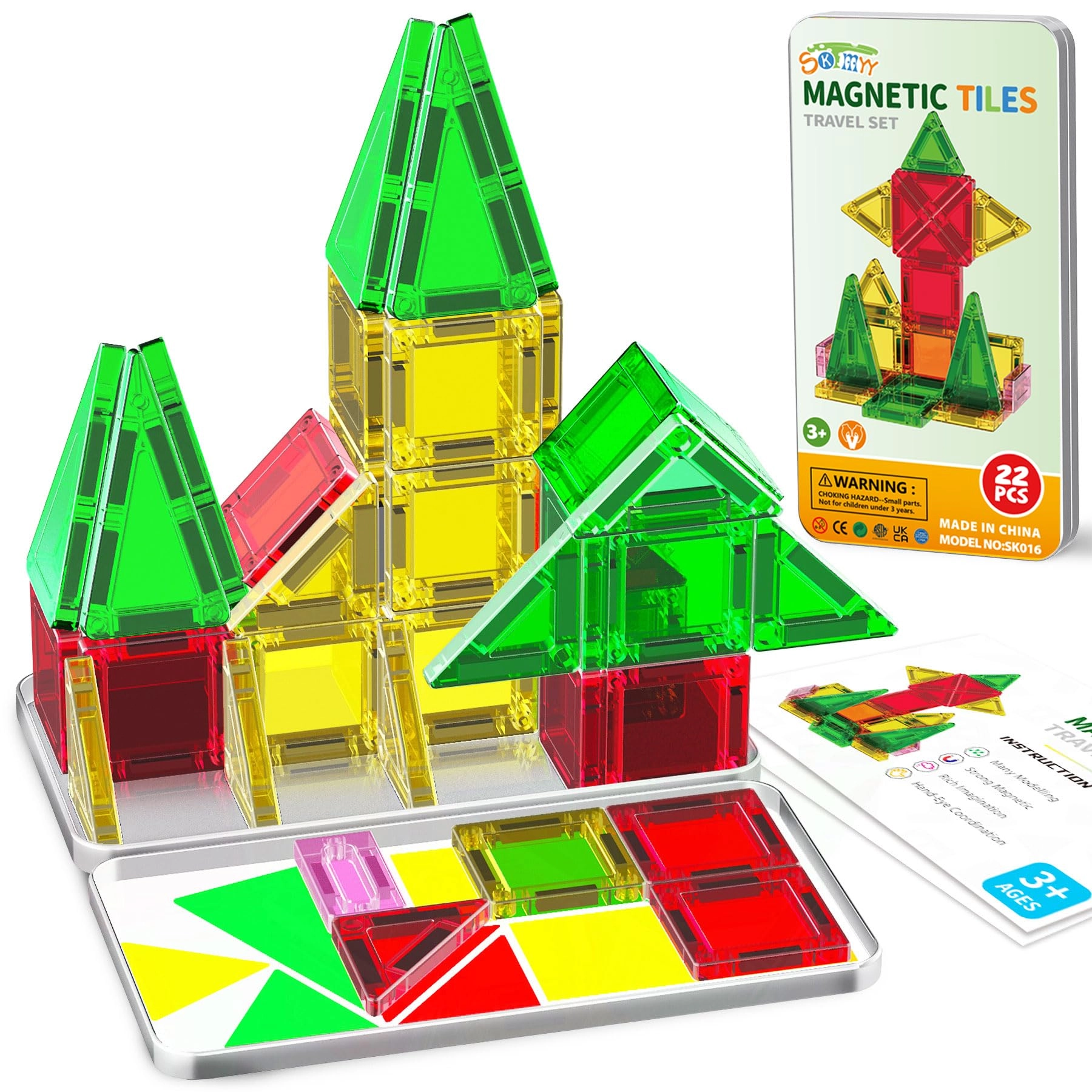 SKTMYY Mini Magnetic Tiles - 8 - 12 years 22 pieces