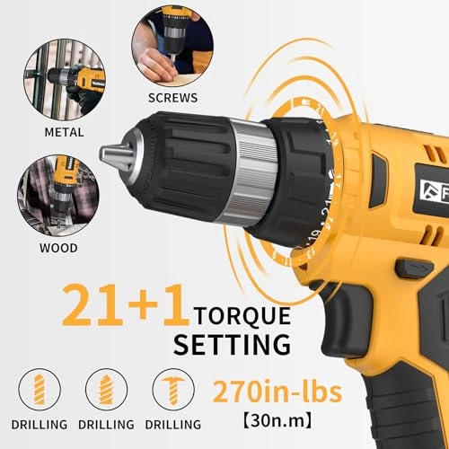 Cordless Drill Set - 2 Amp Hours 20 Volts
