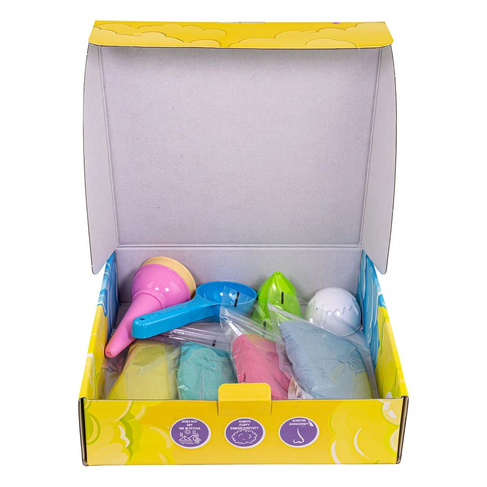 Fluffy Sand Ice Cream Set - 4 molds bubble gum scent