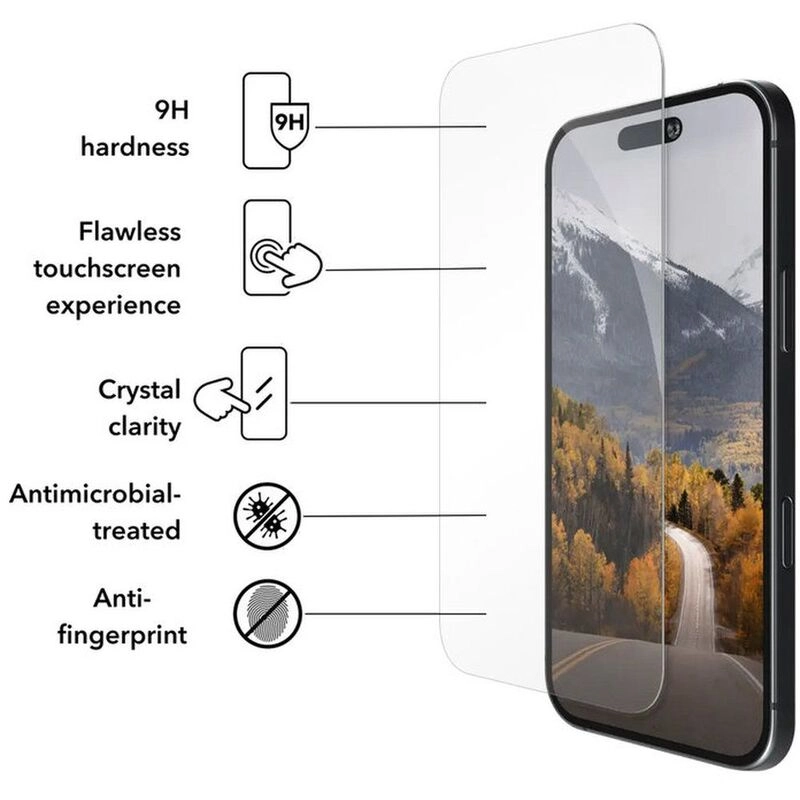 Clear Tempered Glass Screen Protector for iPhone 17 Pro Max