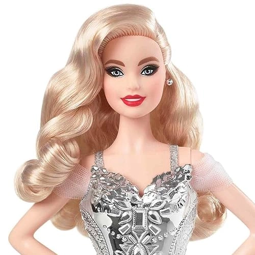 2021 Holiday Barbie - 12 Inch Blonde Wavy Hair Silver Gown Ages 6+
