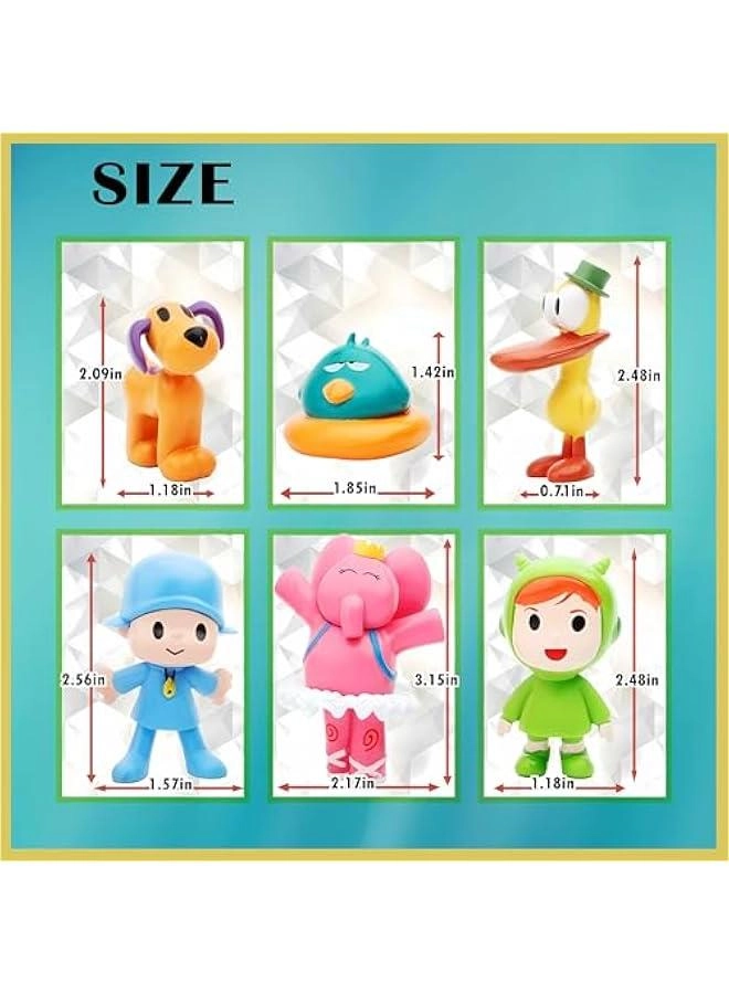 Animated Character Set - 7-Piece 2.6 Inch PVC