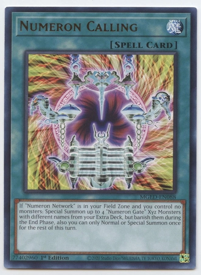 Yu-Gi-Oh! Numeron Calling - MGED-EN088 1st Edition Rare