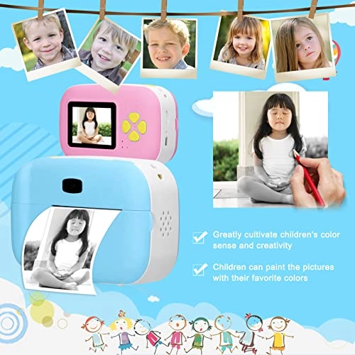 1080P Portable Paper Film Zero Ink Instant Printing Selfie Thermal Camera - 57mm
