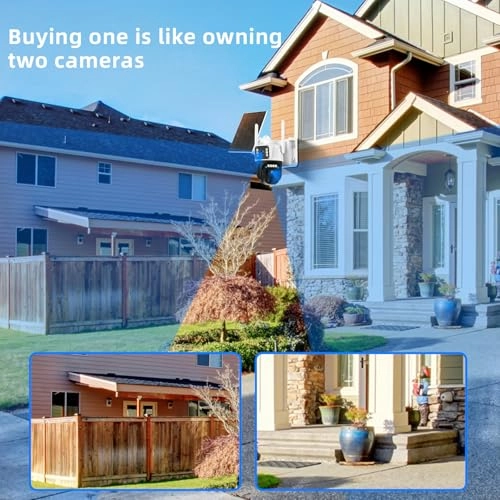 Dual Lens Solar Security Camera 2K