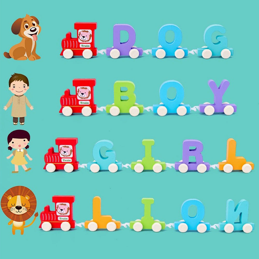 Wooden Alphabet Train - Suitable for 3 years and above 27pcs
