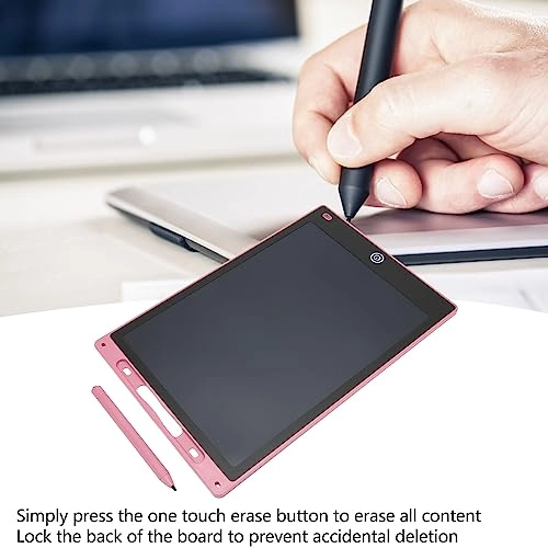 LCD Writing Tablet - 12 Inches Pink Pressure Sensitive