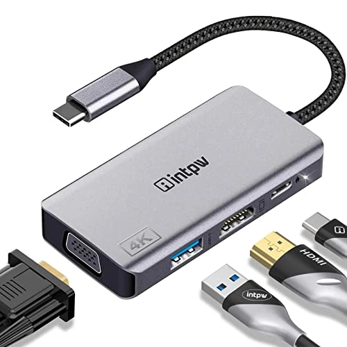 intpw USB C Hub - 4 in 1 4K30Hz PD 100W
