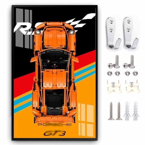 Display Wall Mount - Lego Technic Porsche 911 GT3 RS (42056) 75 x 45 cm