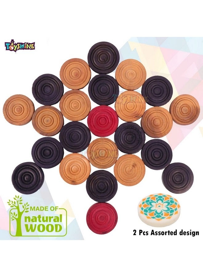 Carrom Playing Coins and Powder - English