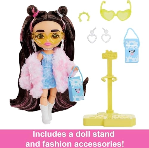 Barbie Extra Minis - 5.5-inch Brunette Hair Ages 3+