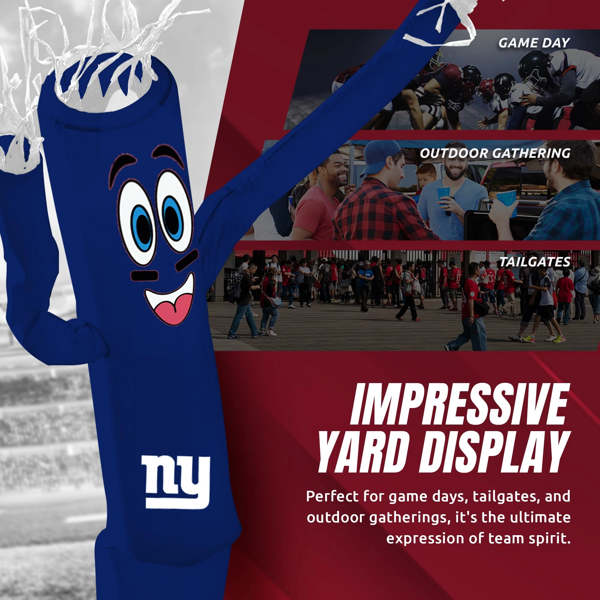 Inflatable Tube Guy - New York Giants 8ft LED