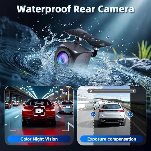 Dashcam - 4K (3840 x 2160 pixels) + 1080p (1920 x 1080 pixels)