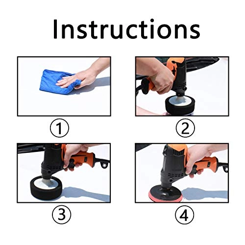 Multifunctional Six Gears Adjustable Speed Car Electric Polisher - 980W