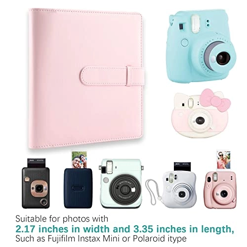 2x3" 256 Pockets Faux Leather Photo Album