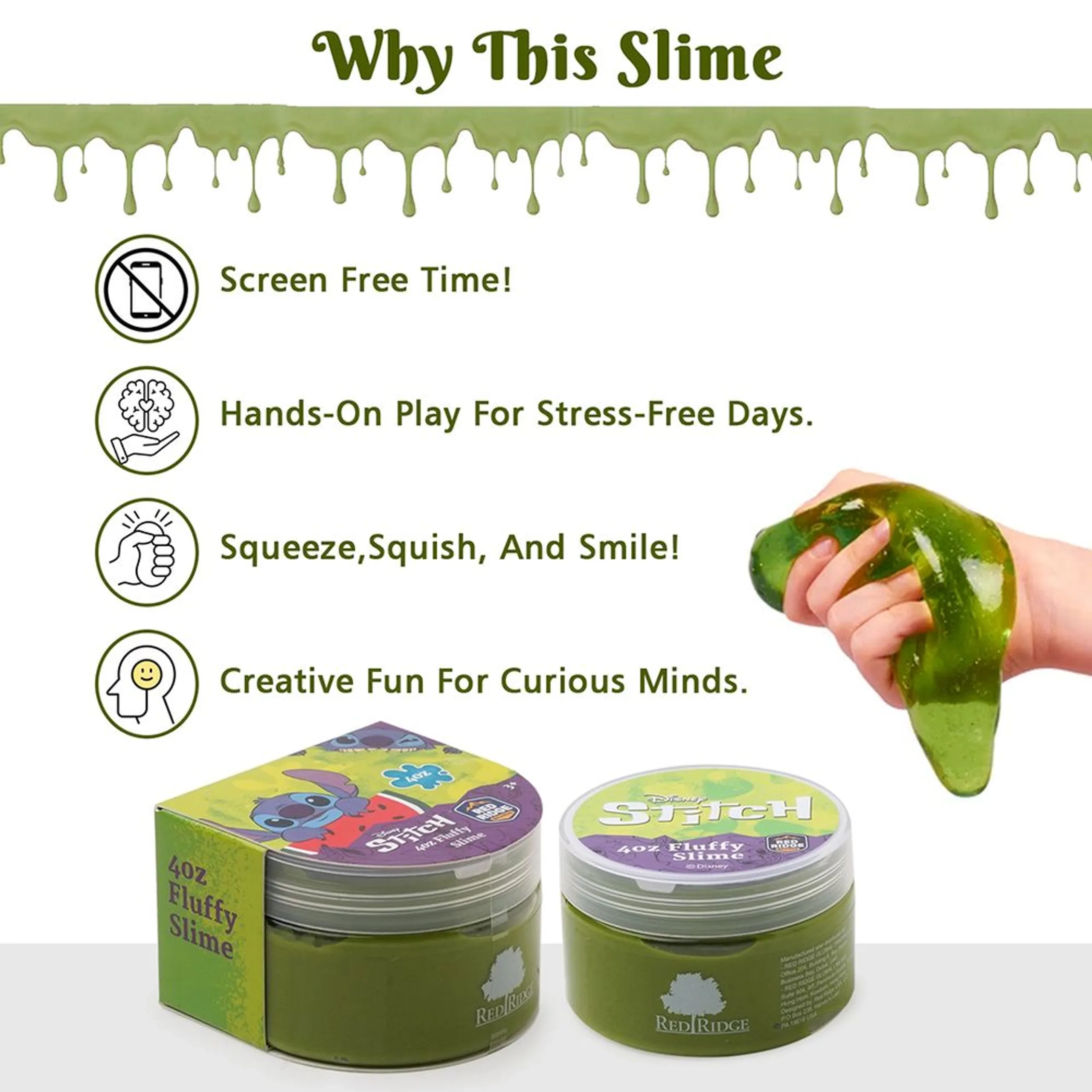 Disney Stitch Fluffy Slime - Suitable for 3 years & above