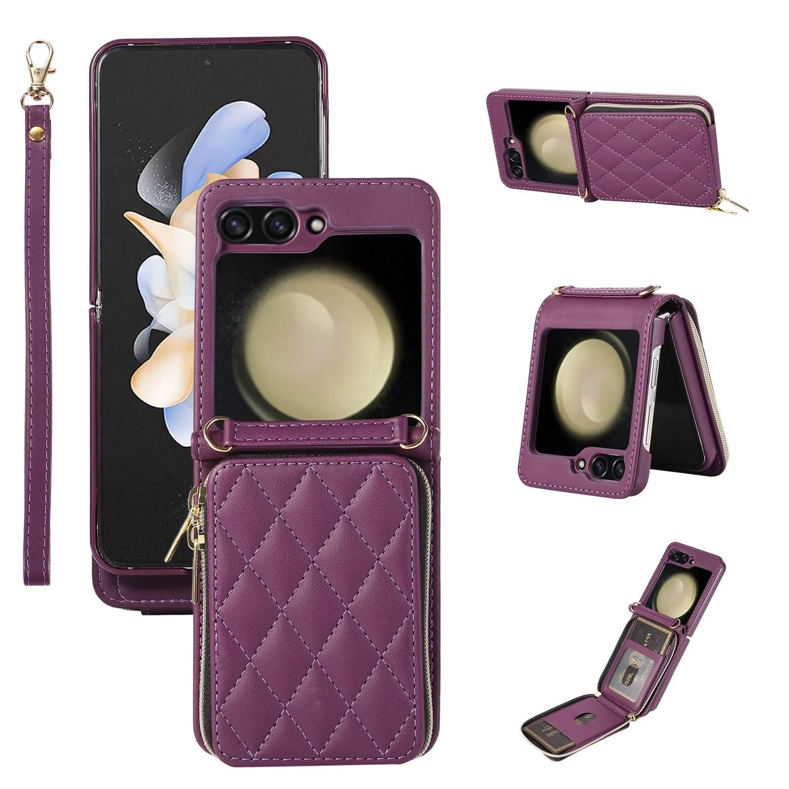 Miagon Folio Case for Samsung Galaxy Z Flip 5