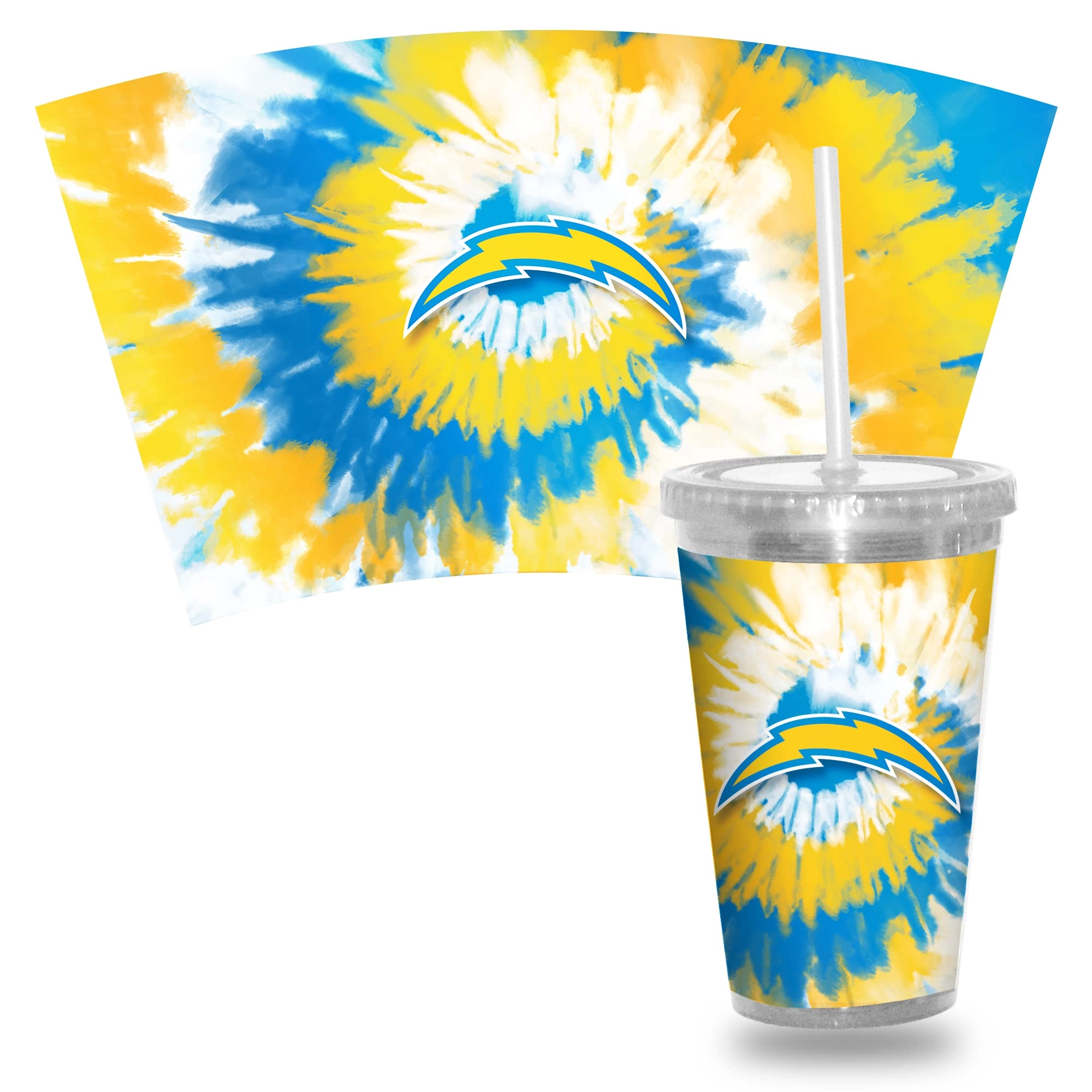 NFL Football Metallic Tie Dye Tumbler - 473ml