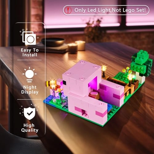 Light Kit for LEGO Baby Pig House 21268 - Plastic Minecraft 1