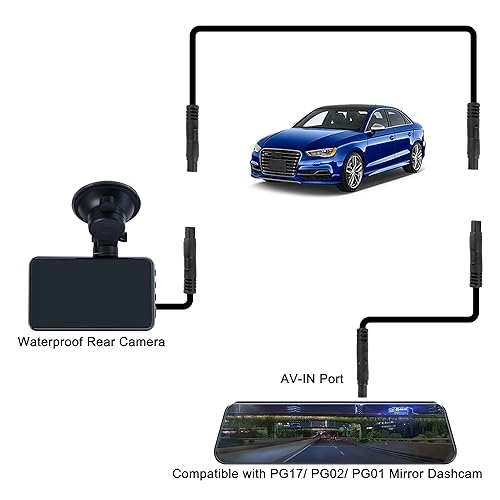 5 Pin Backup Camera Extension Cable - 3M Male to Female