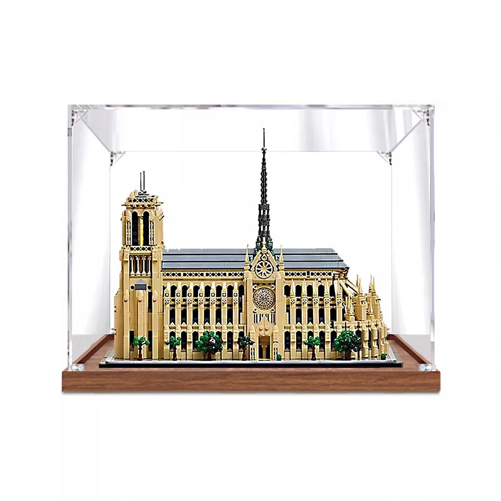 Acrylic Display Case - 21061 45 x 25 x 35 cm Black Base (2mm)