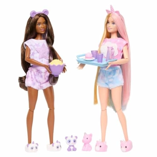 Barbie Cutie Reveal - 2 Dolls 2 Pets 35+ Surprises Gift Set