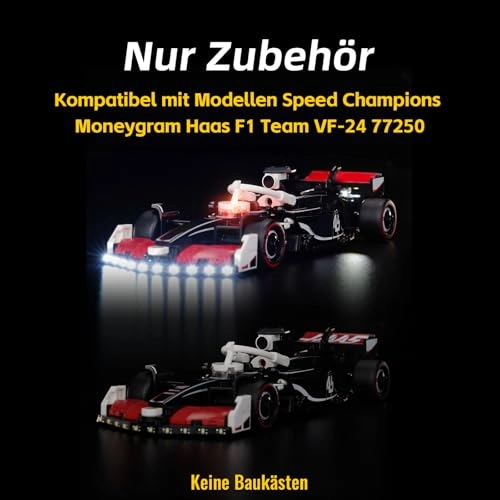 LED Light Set - Compatible with MoneyGram Haas F1 Team VF-24 Race Car USB and battery powered