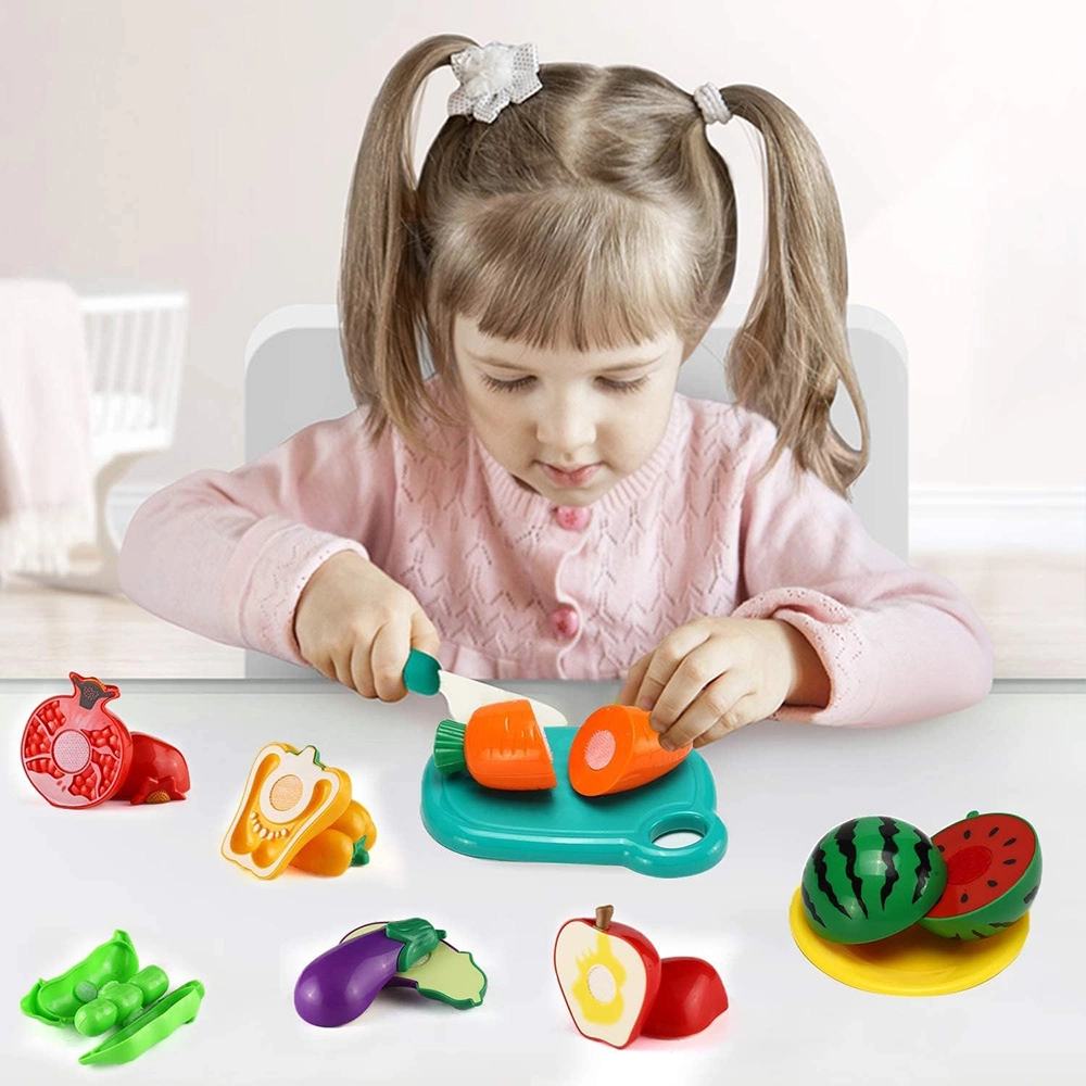 Kid's Fruits & Vegetables In Basket Toy Set - 3+ 28 pieces