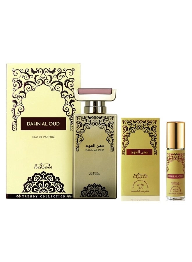 Nabeel Dahn Al Oud Amiri Eau De Parfum - 100ml + Dahn Al Oud Amiri Roll On - 6ml