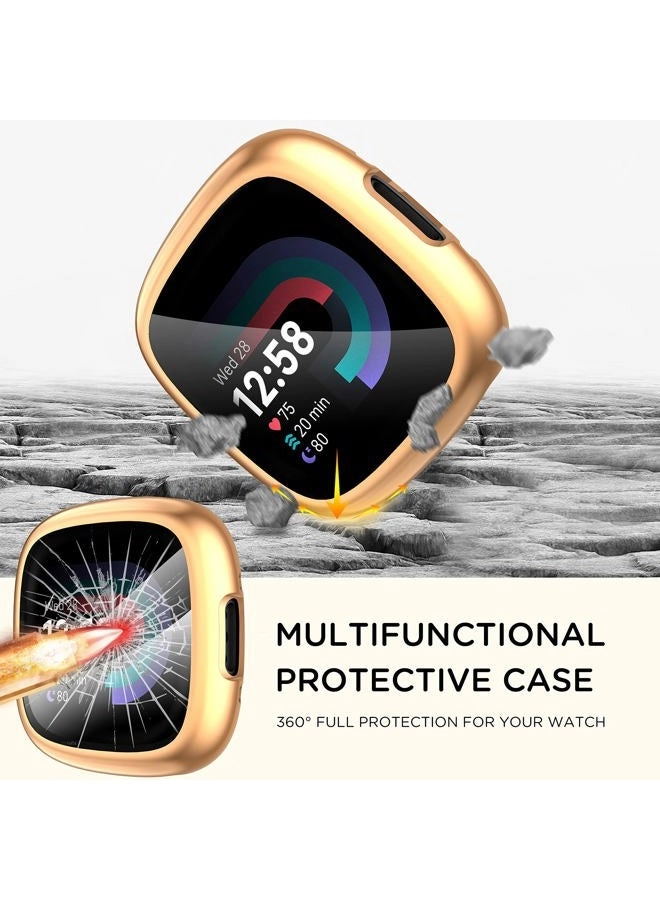 Fitbit Sense 2 /Versa 4 Screen Protector Case - 4-Pack TPU