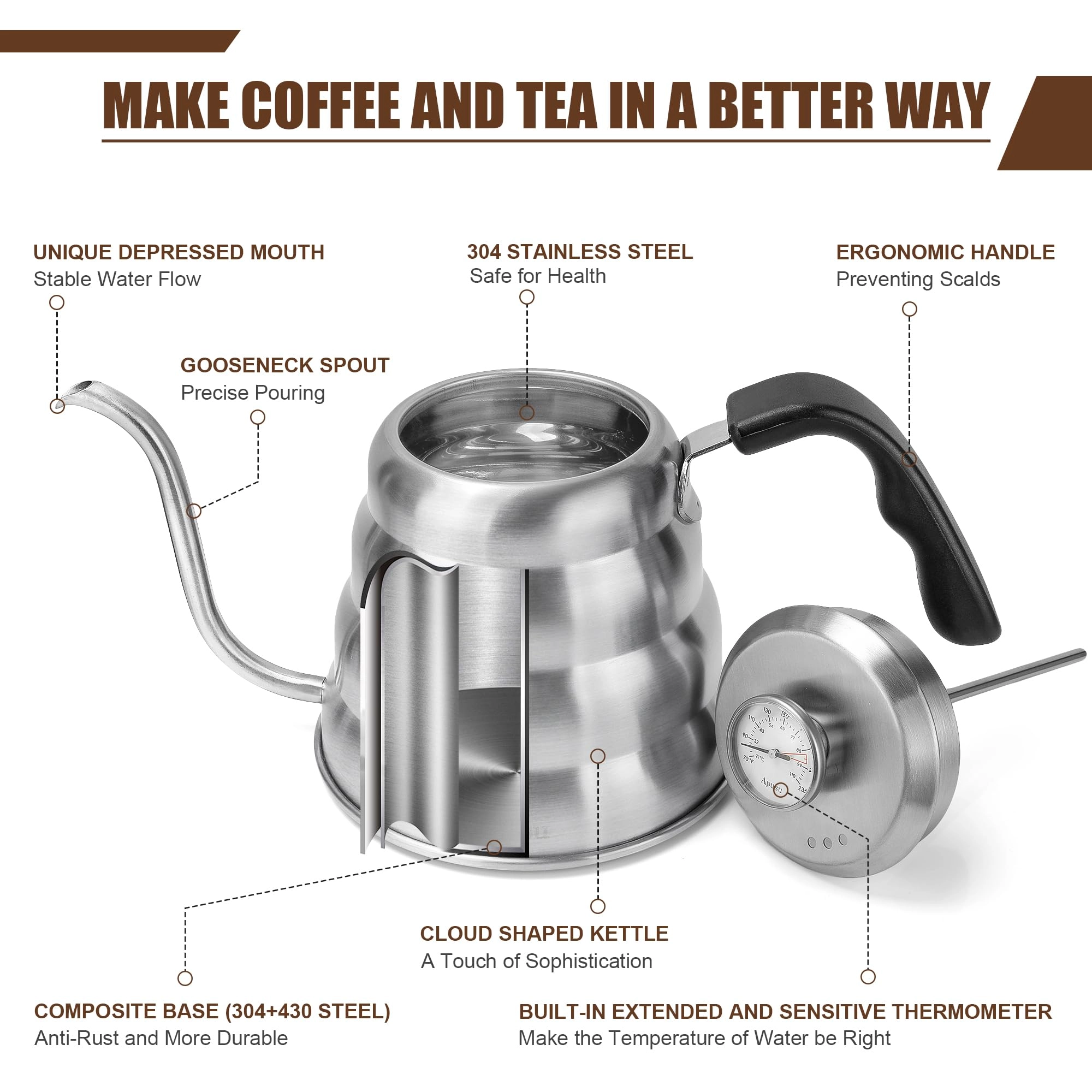 Gooseneck Kettle - 1200ml