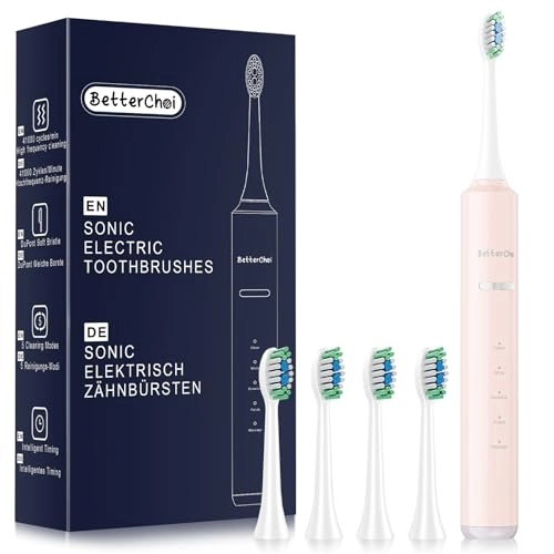 Sonic Electric Toothbrush - 41,000 VPM 1500 mAh 4 Brush Heads